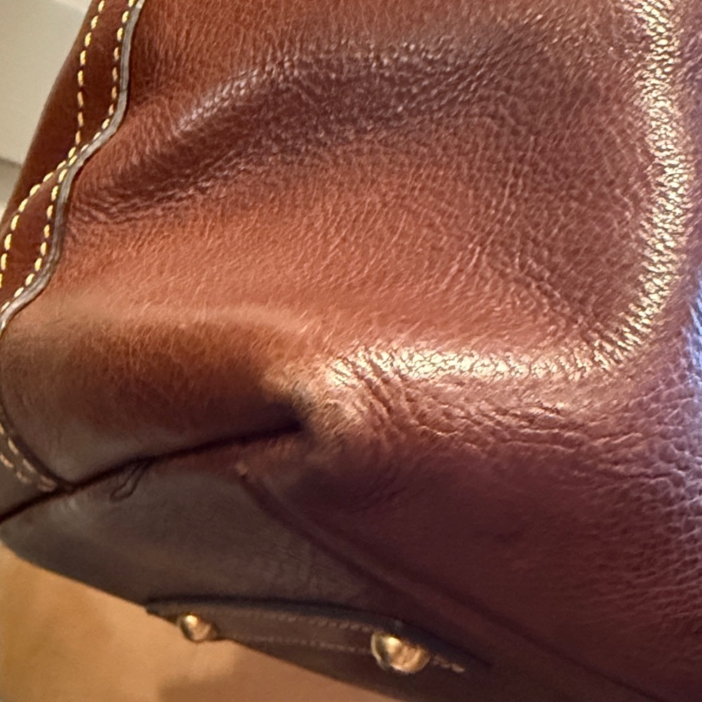 Dooney & Bourke Florentine Clayton chestnut Brown Leather Satchel - Picture 8 of 10